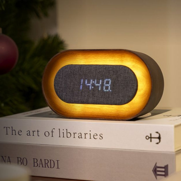 Walnut Oval Lumos Clock - All House & Home - Scotland