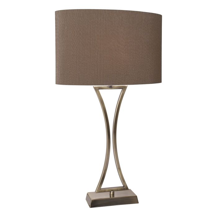 Wavy Table Lamp Bronze Base/Beige Shade - The Nancy Smillie Shop - Art, Jewellery & Designer Gifts Glasgow