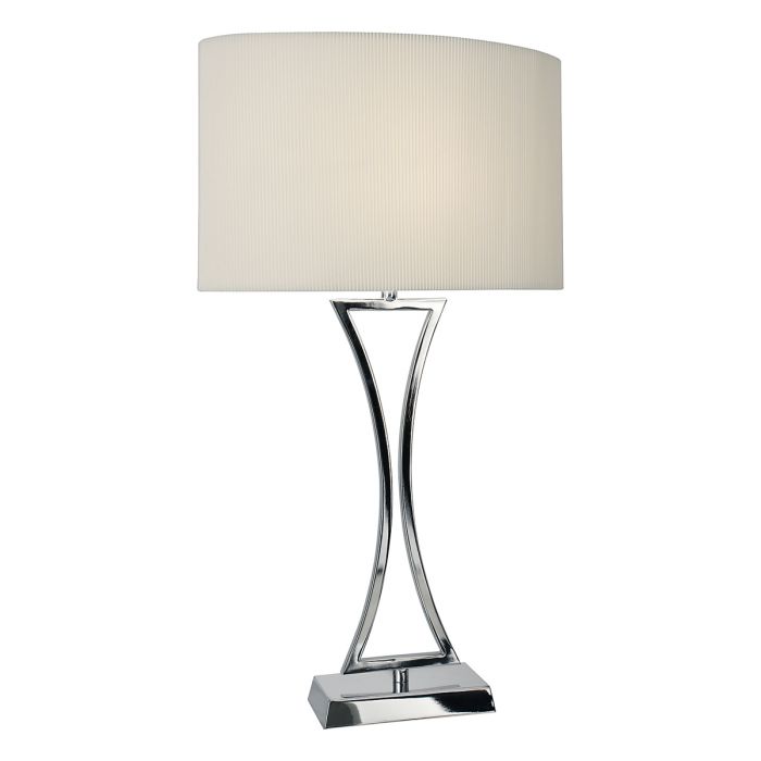 Wavy Table Lamp Metal Base/Cream Shade - The Nancy Smillie Shop - Art, Jewellery & Designer Gifts Glasgow