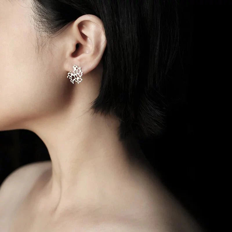 Weathered Rock Earrings Silver - The Nancy Smillie Shop - Art, Jewellery & Designer Gifts Glasgow