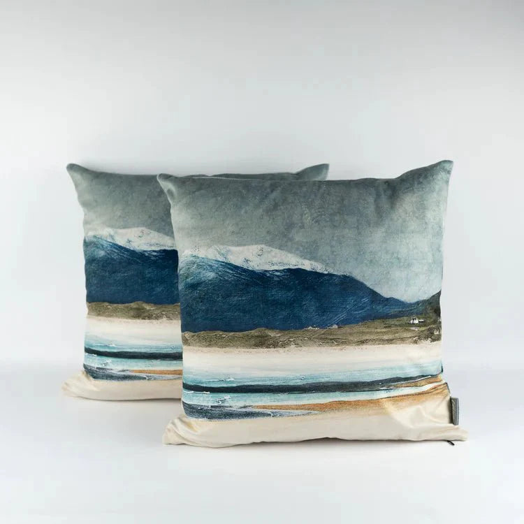 Winter Luskentyre Cushion - The Nancy Smillie Shop - Art, Jewellery & Designer Gifts Glasgow