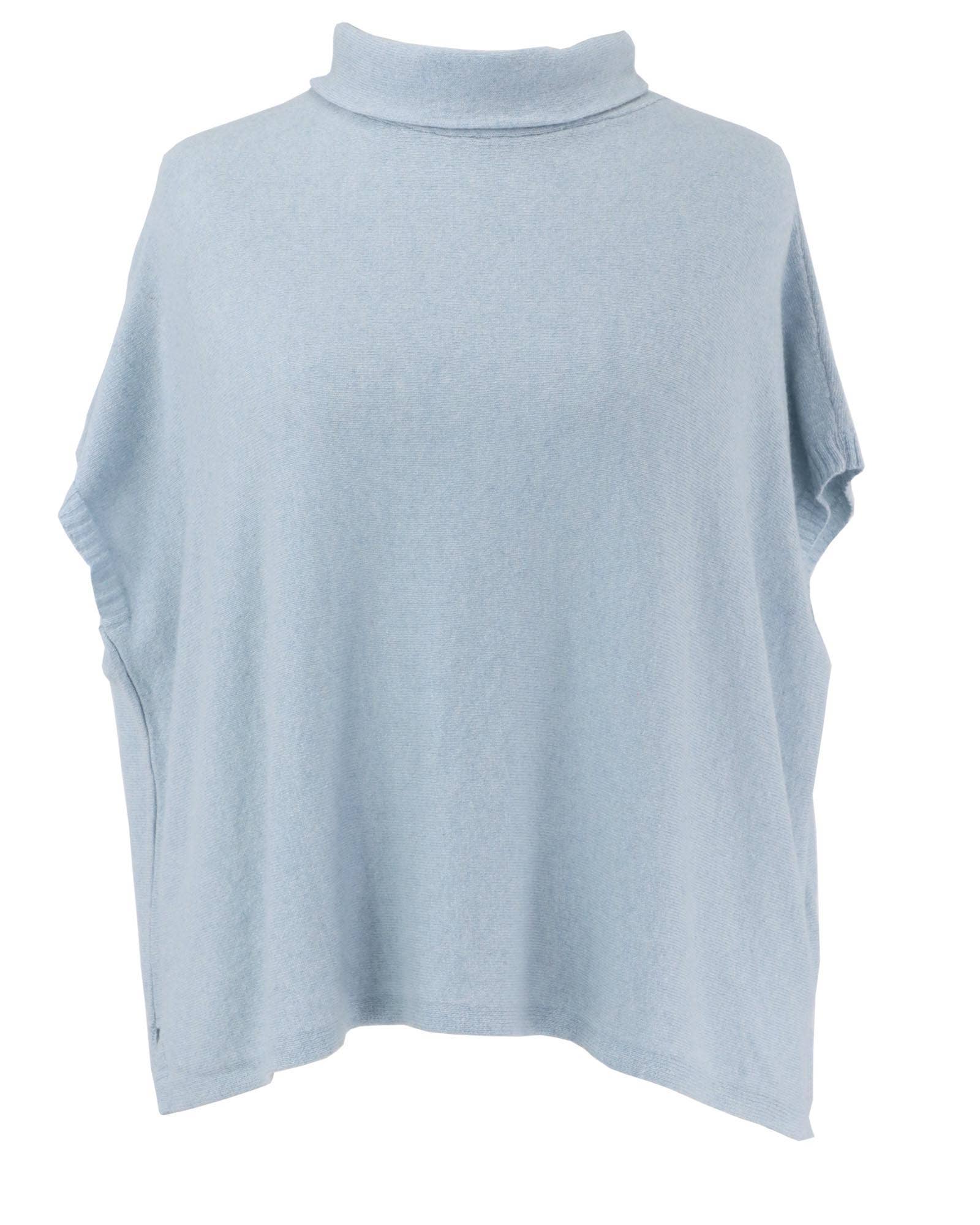 Classic Cashmere Blend Tunic: Ice Blue