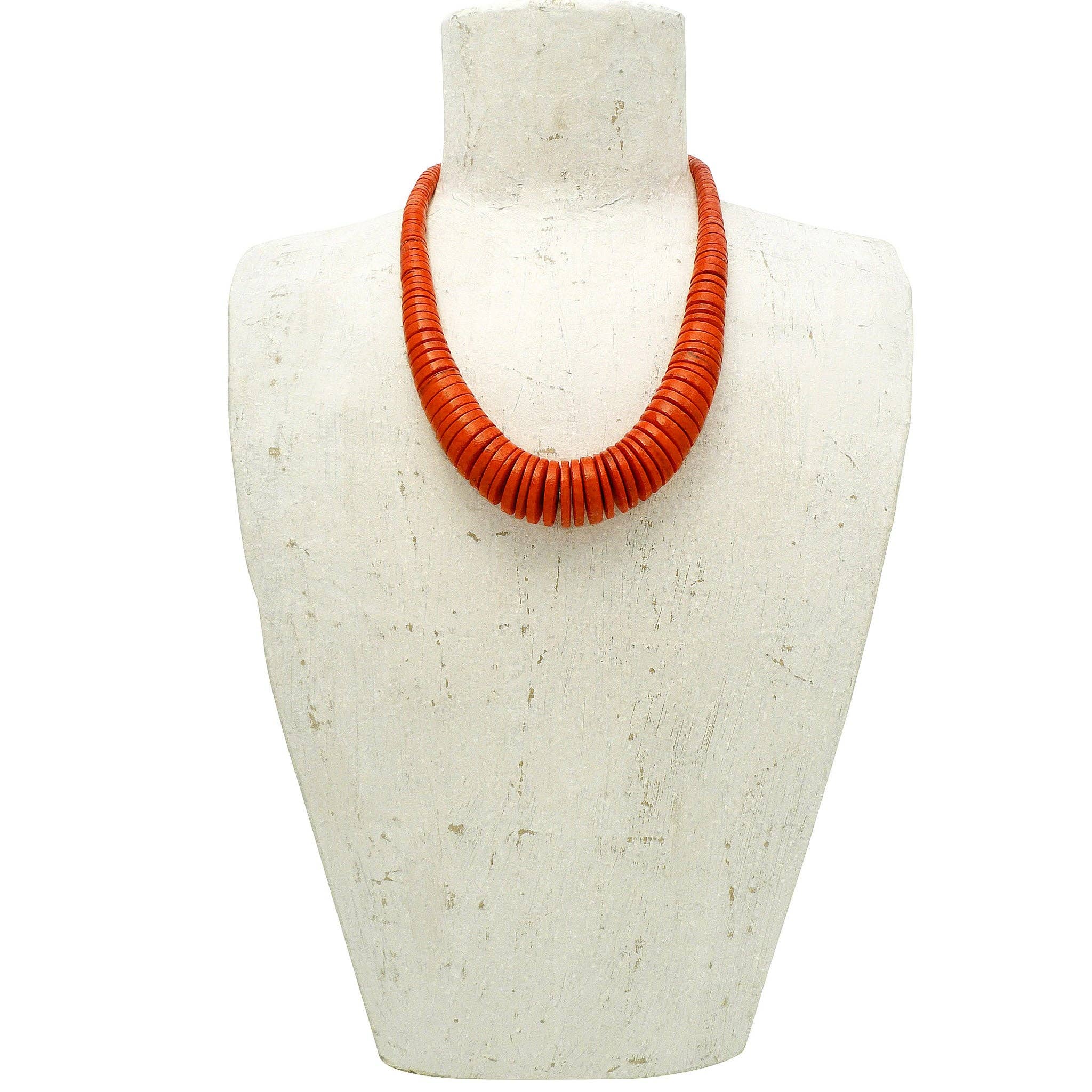 NK601 Graduated Coco Disc Necklaces: Lime-green
