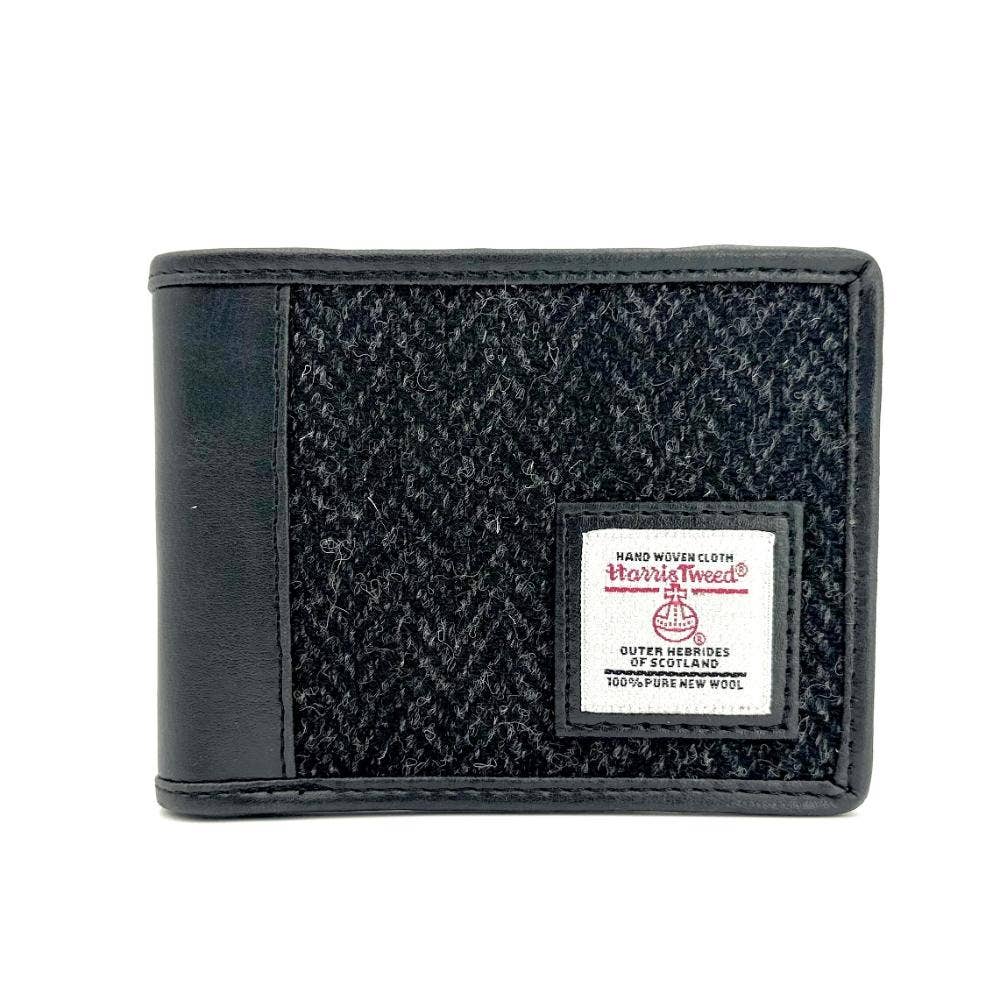 Harris Tweed Bifold Wallet Charcoal