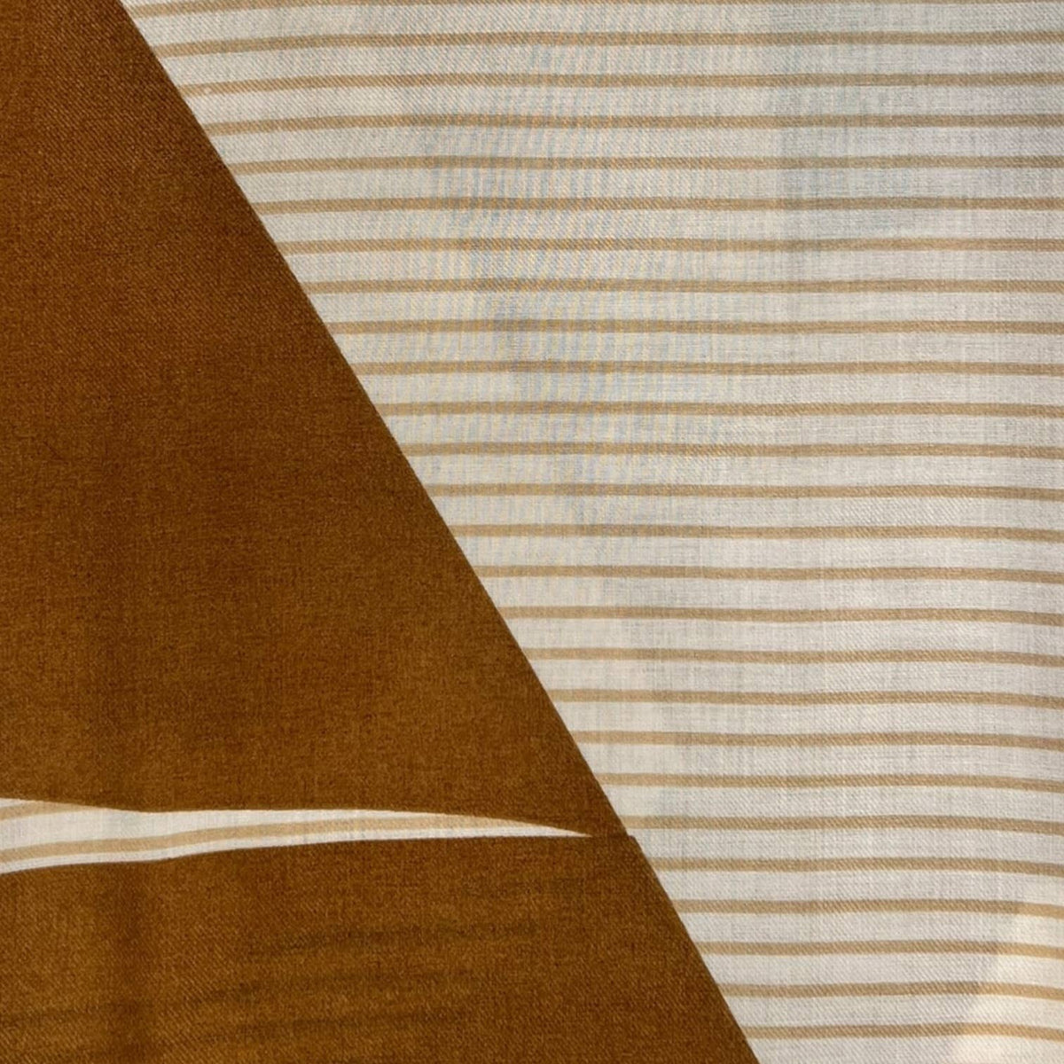 Monochrome Stripe Wool Blend Scarf on medium weight fabric: Black