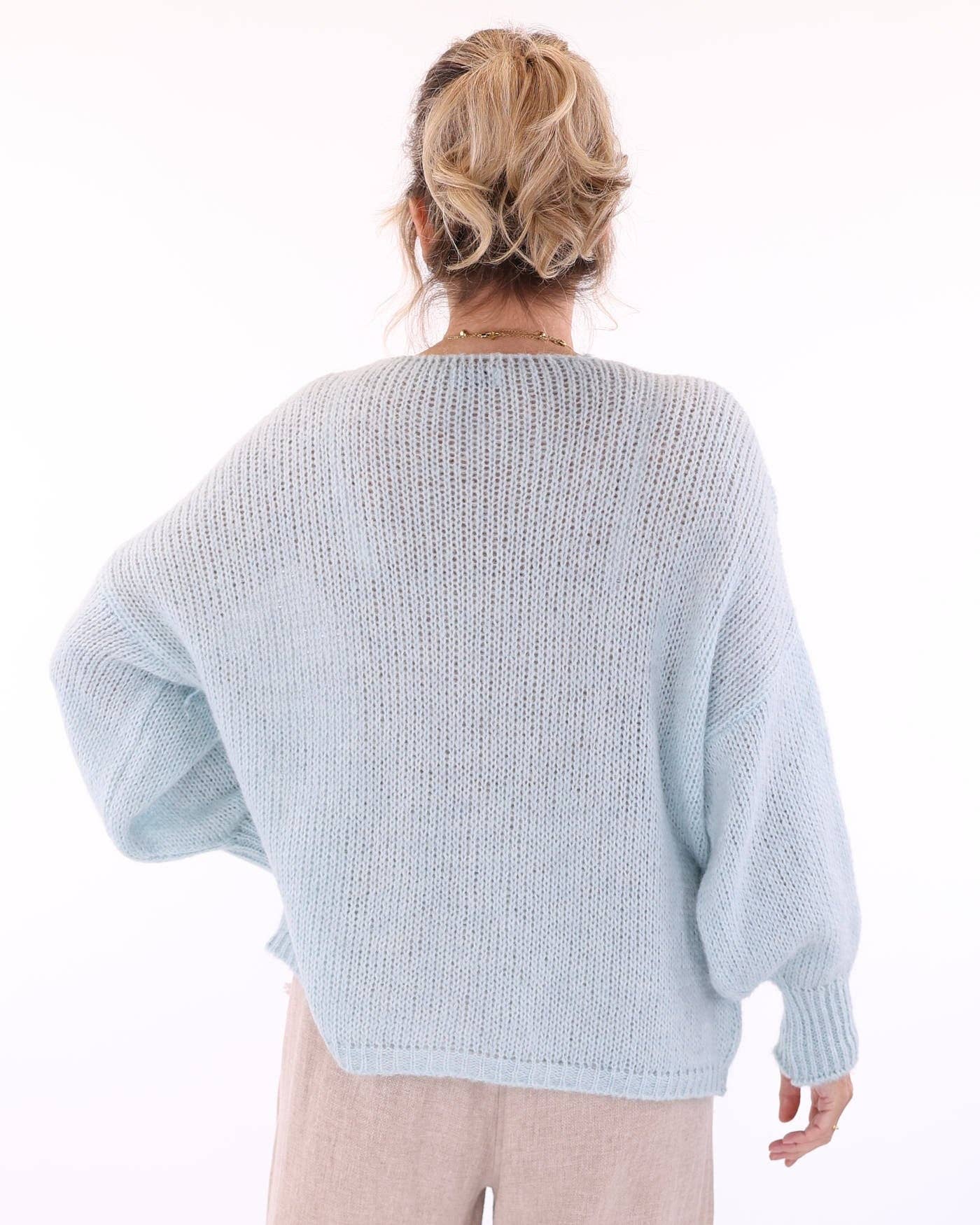 Alpaca Blend Pocket Cardi: Cream