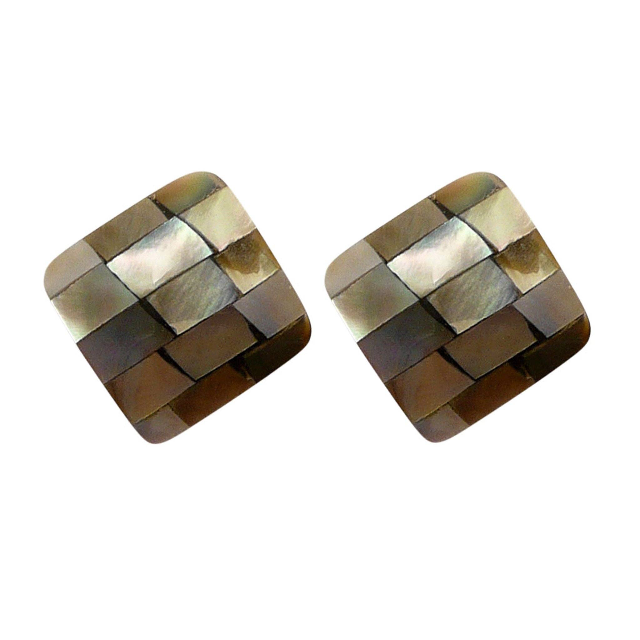 Grey Square Earrings