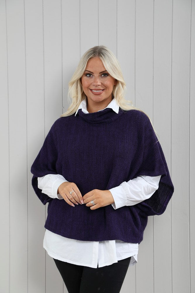 Violet poncho top