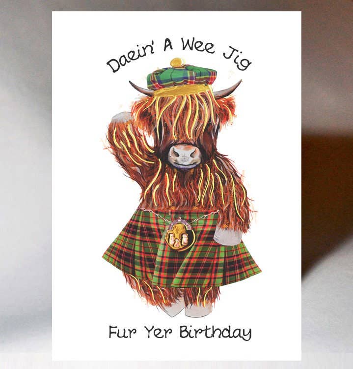 Birthday Daein' A Wee Jig Card WWBD220