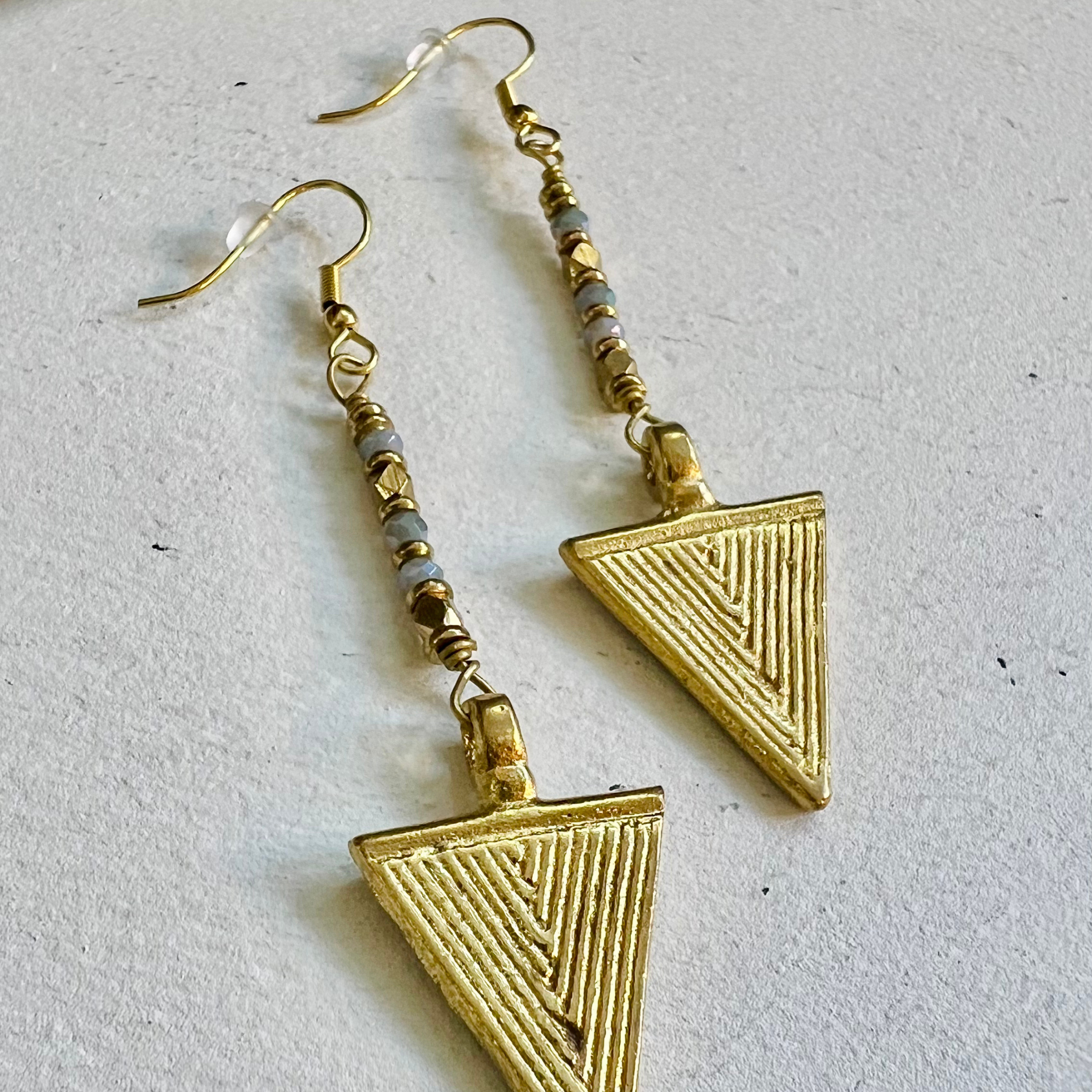 Blue Triskel Earrings