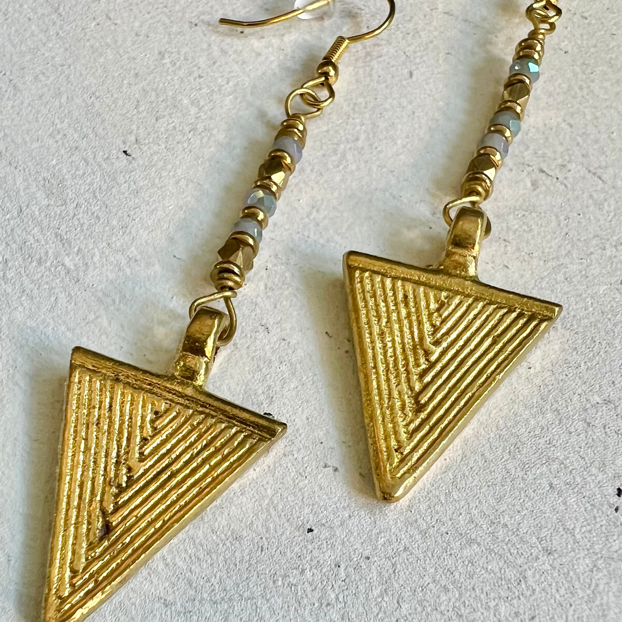 Blue Triskel Earrings