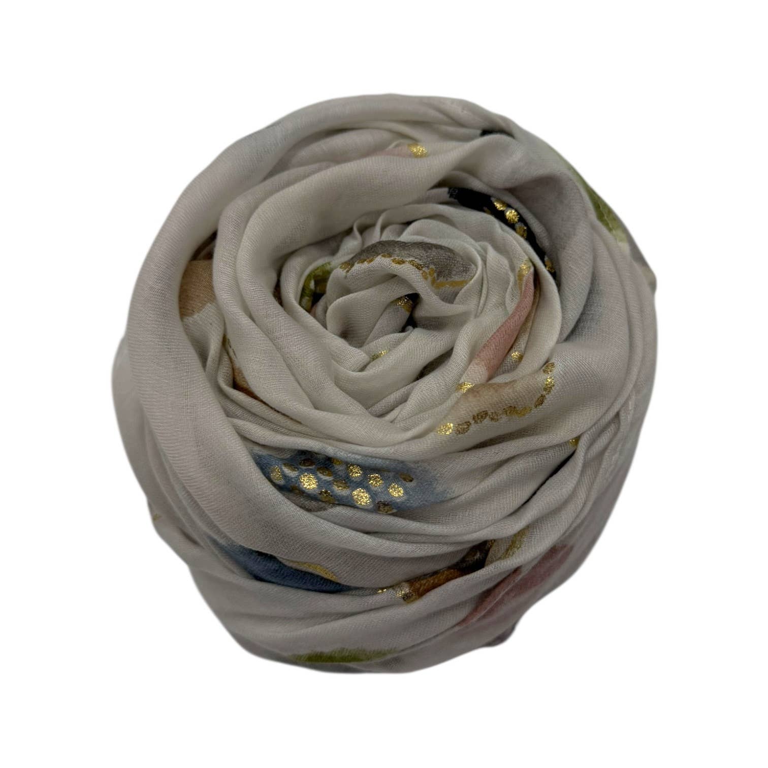 Summer Polka Lightweight Scarf: Blue