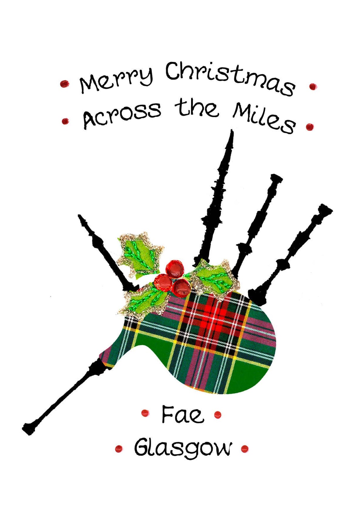 Christmas Across The Miles Card from Any Town