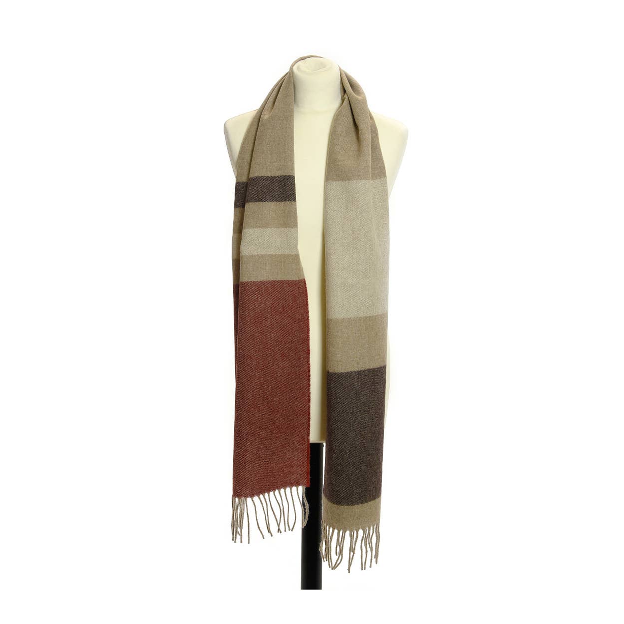 Lambswool Stripe Scarf : Canary