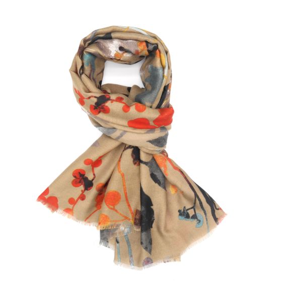 Mushroom Autumn Leaves Scarf