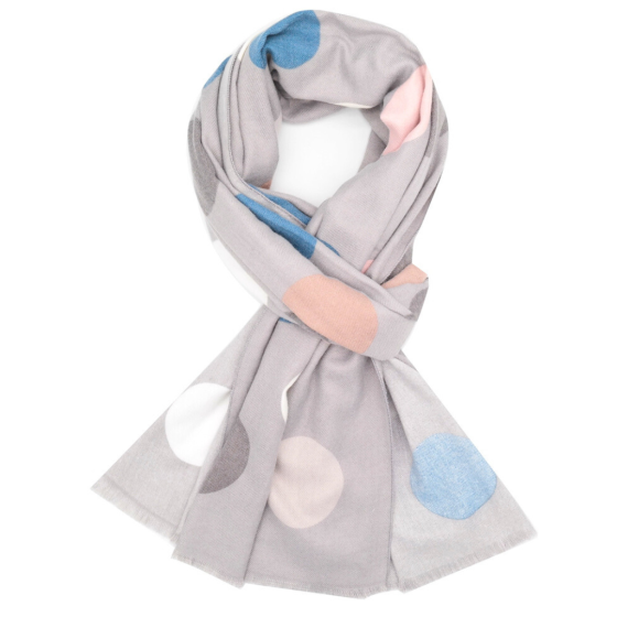 Silver Dots Scarf - The Nancy Smillie Shop - Art, Jewellery & Designer Gifts Glasgow