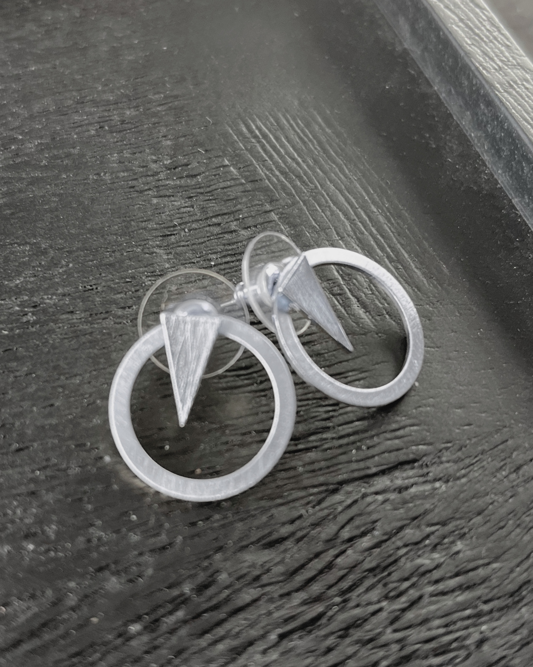Theia IN:STORE 2in1 Triangle & Circle Earring Silver Plating