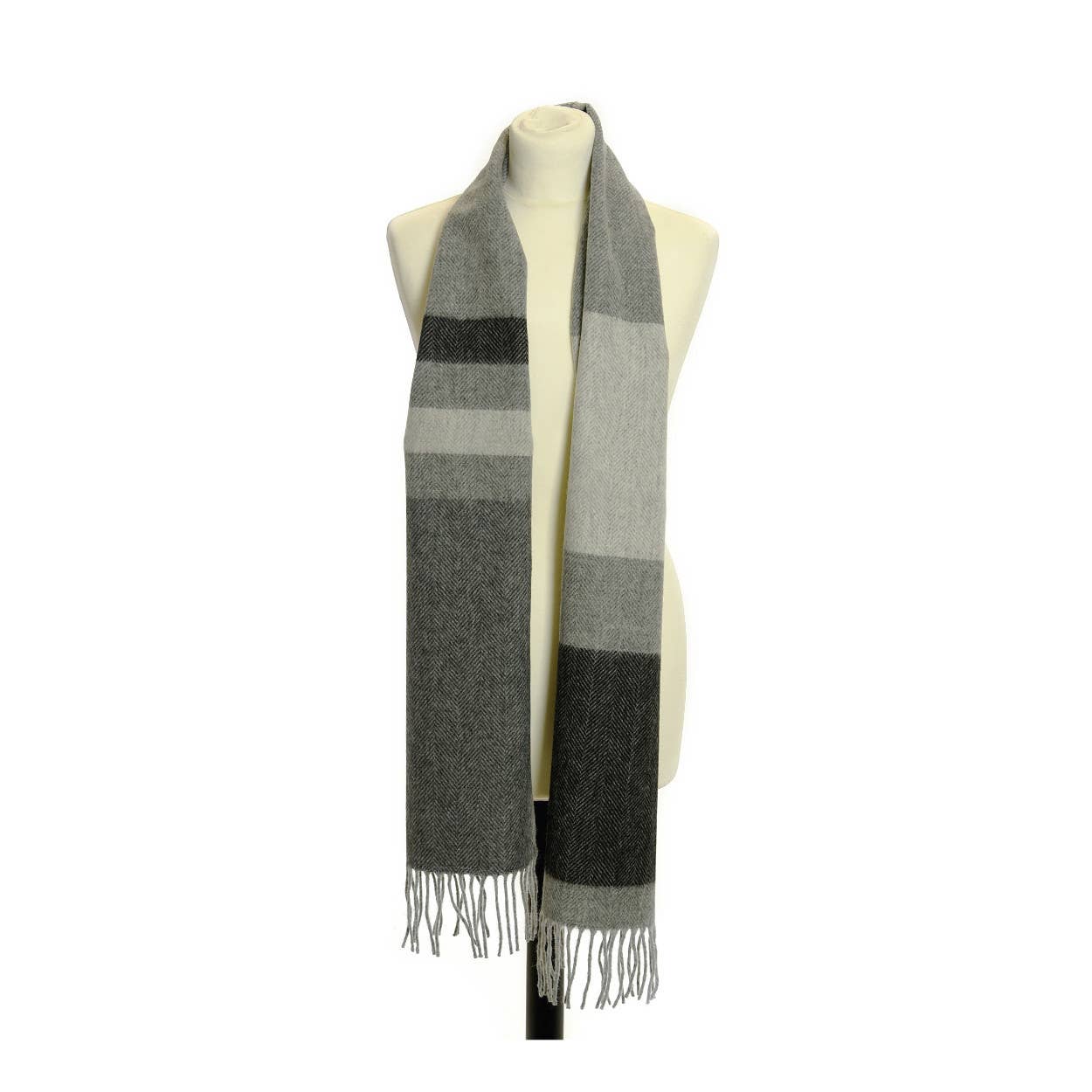 Lambswool Stripe Scarf : Wren