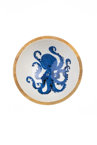 25cm Octopus Wooden Bowl - The Nancy Smillie Shop - Art, Jewellery & Designer Gifts Glasgow