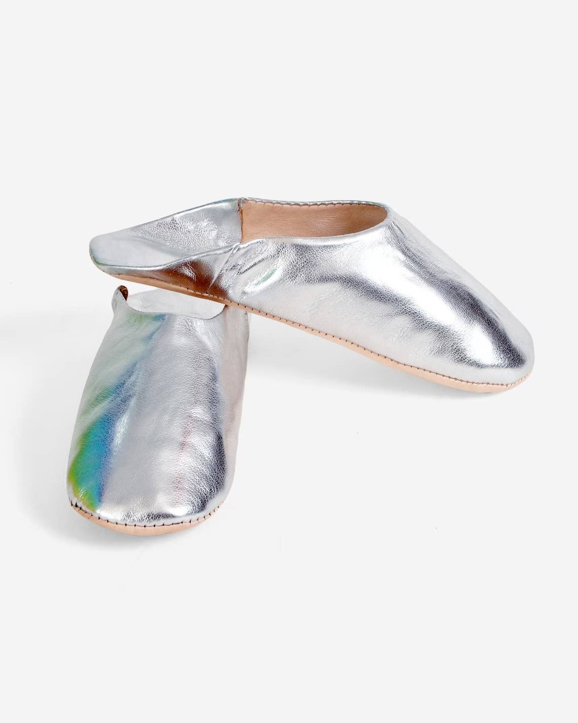 Moroccan Handmade Slippers || Leather Unisex Babouches: Gold / UK 5 / US 6.5 / 38 EU