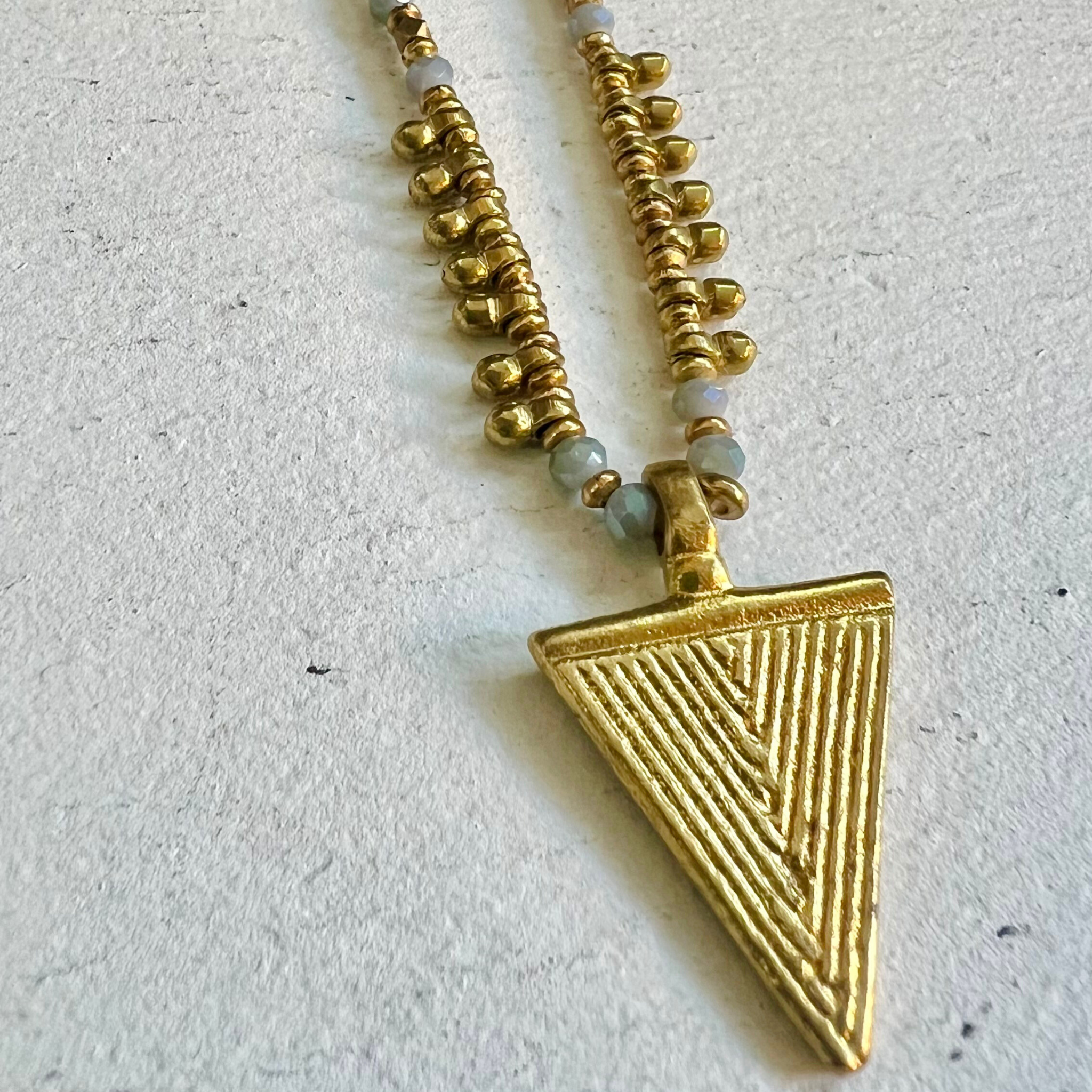 Blue Triskel Necklace