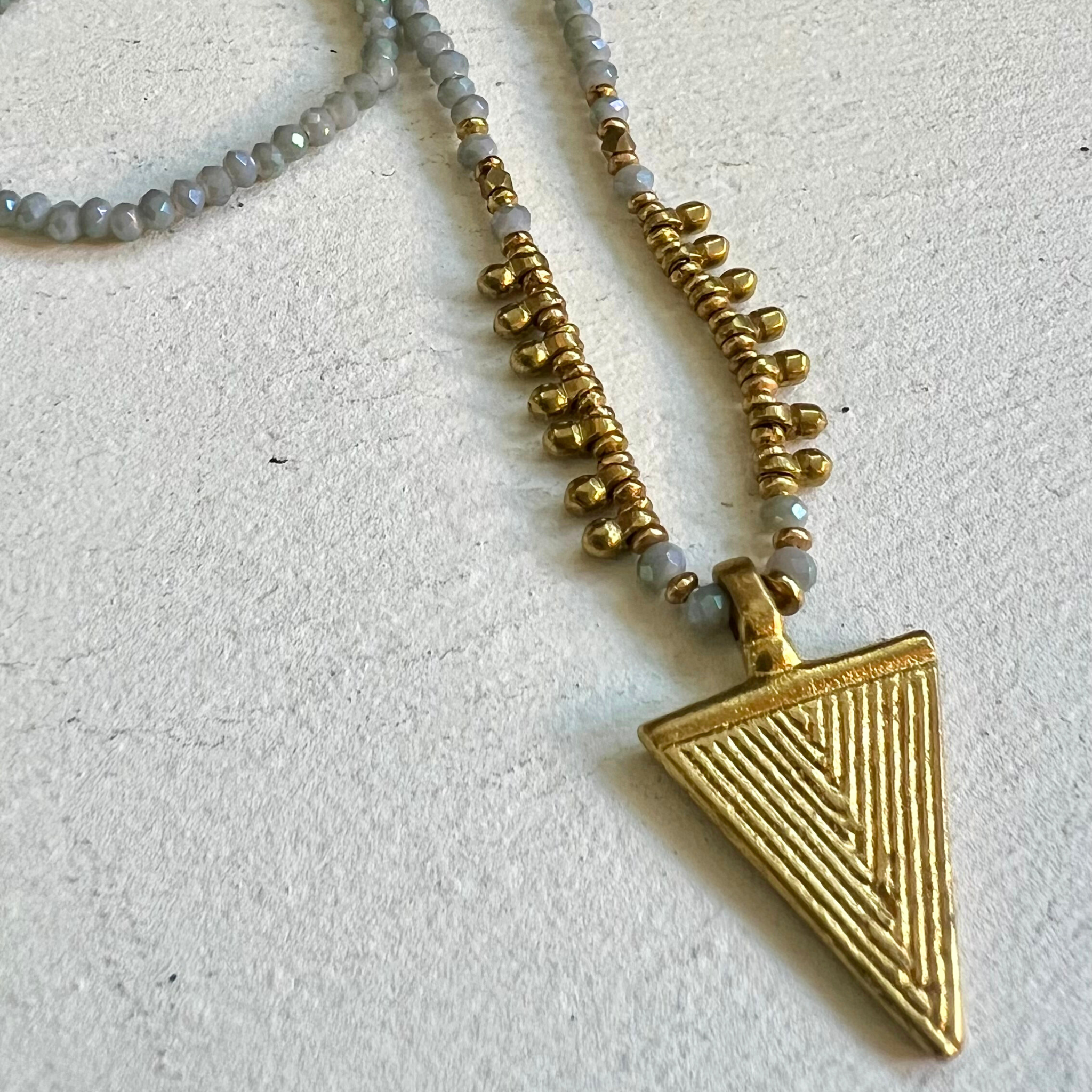 Blue Triskel Necklace