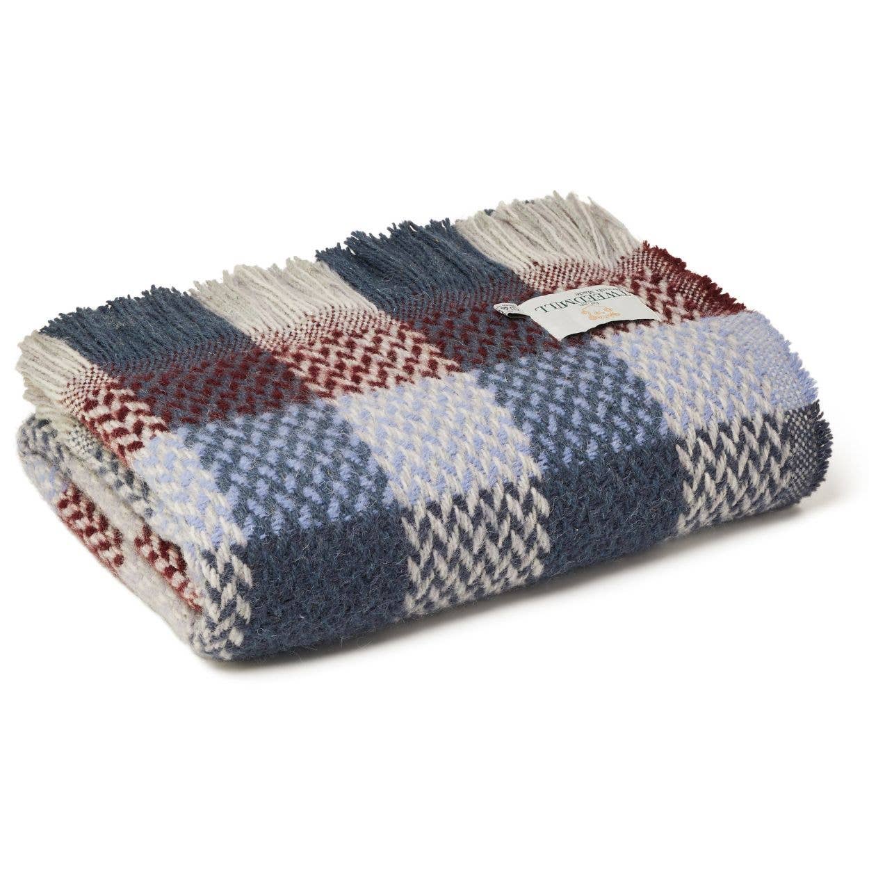 Recycled Wool Celtic Weave Blanket - assorted colours