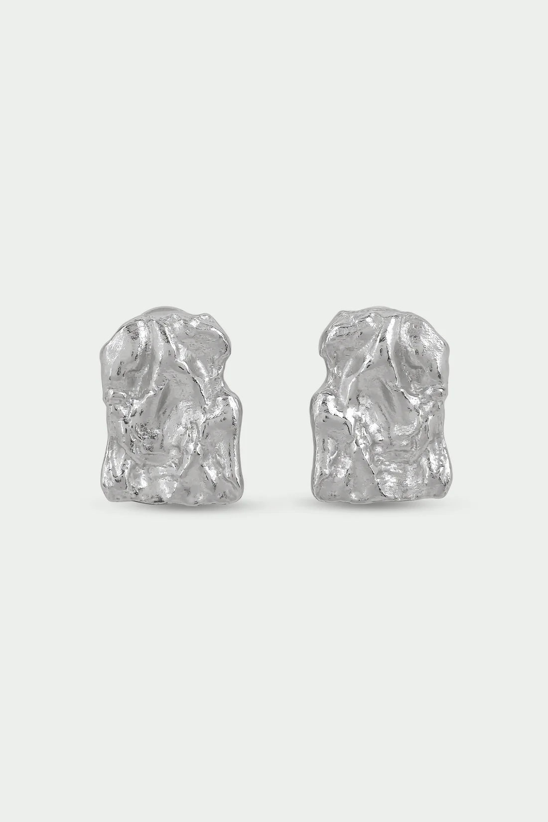 Silver small current earrings