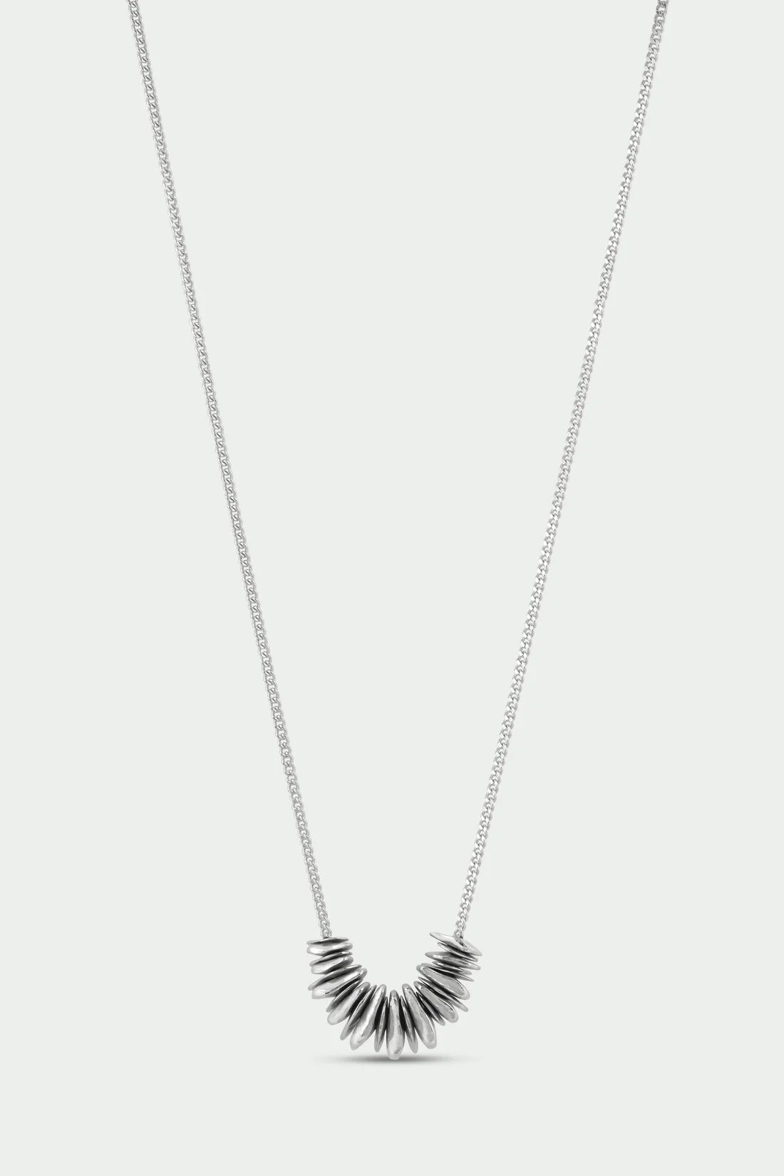 Silver cairn necklace