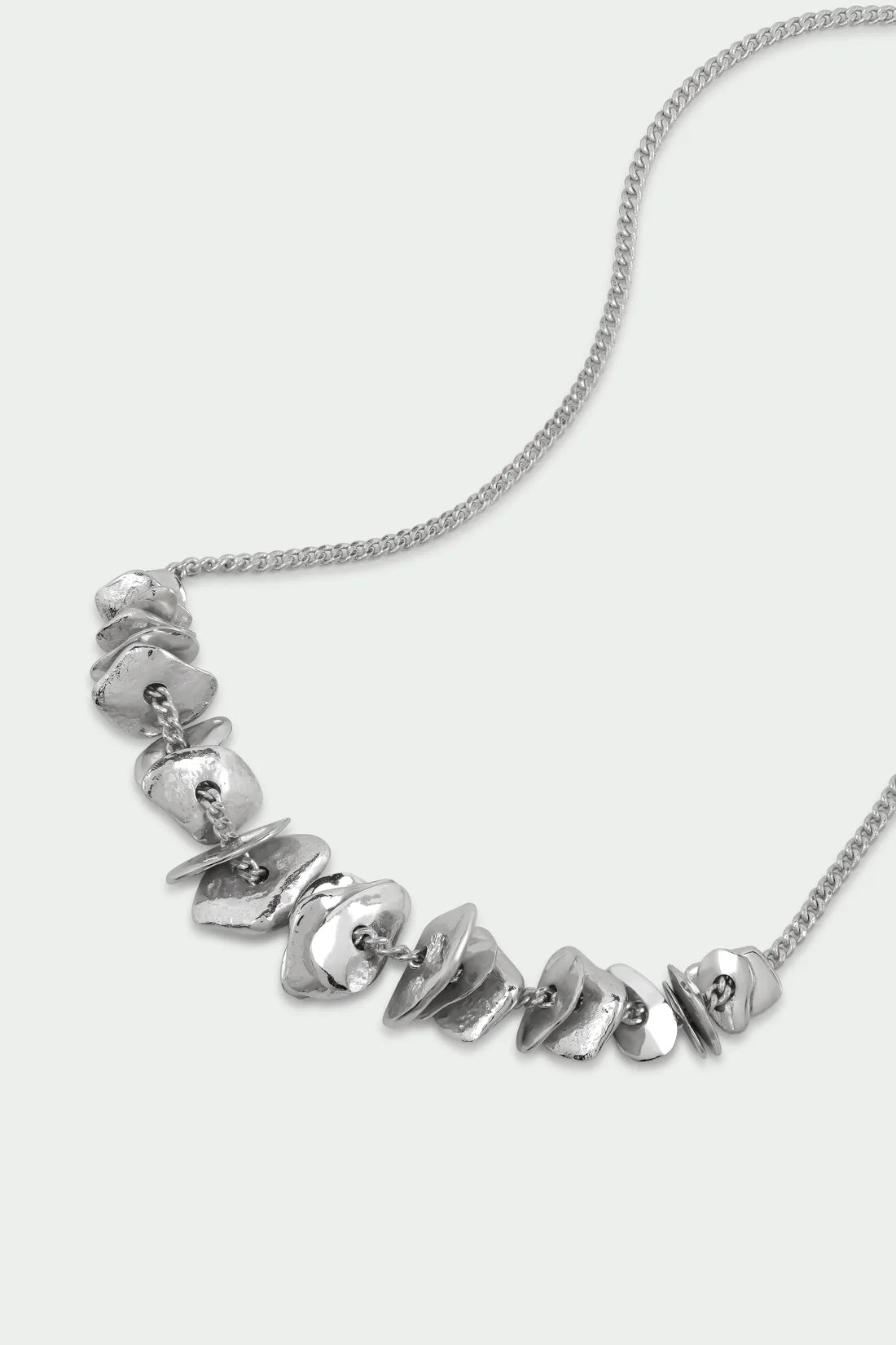 Silver cairn necklace