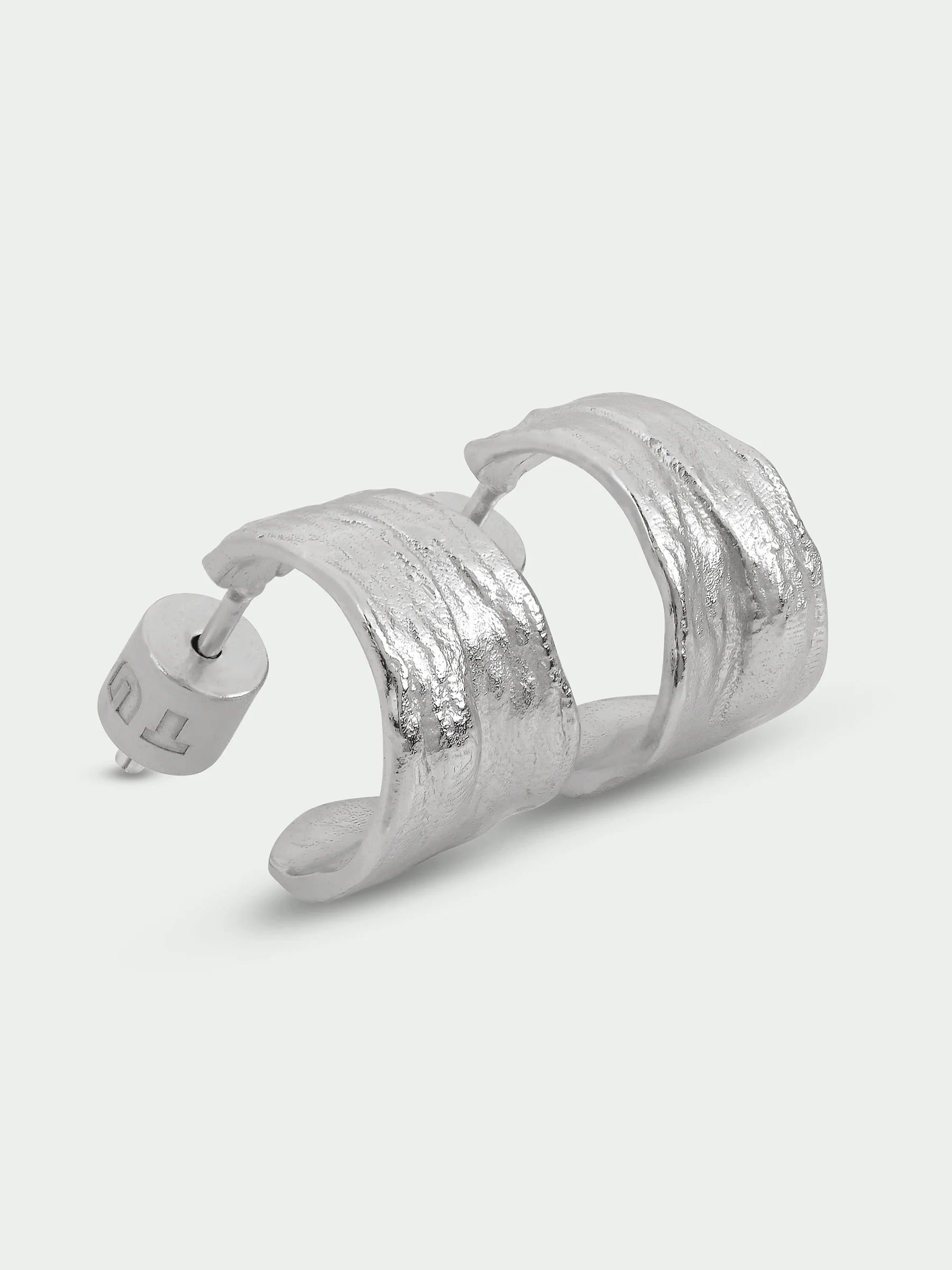 Silver Fold Earrings