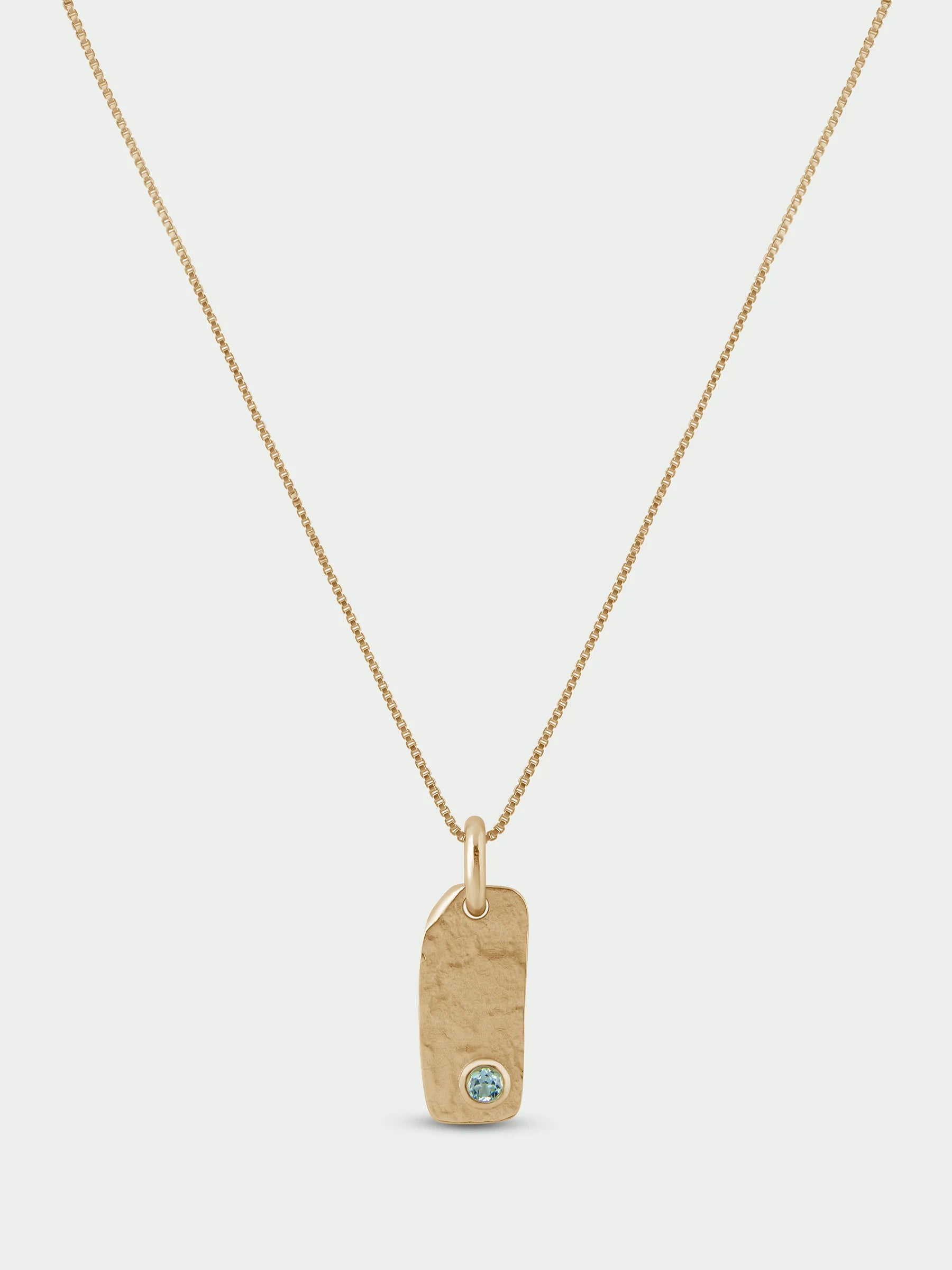 Blue Topaz Birthstone Necklace