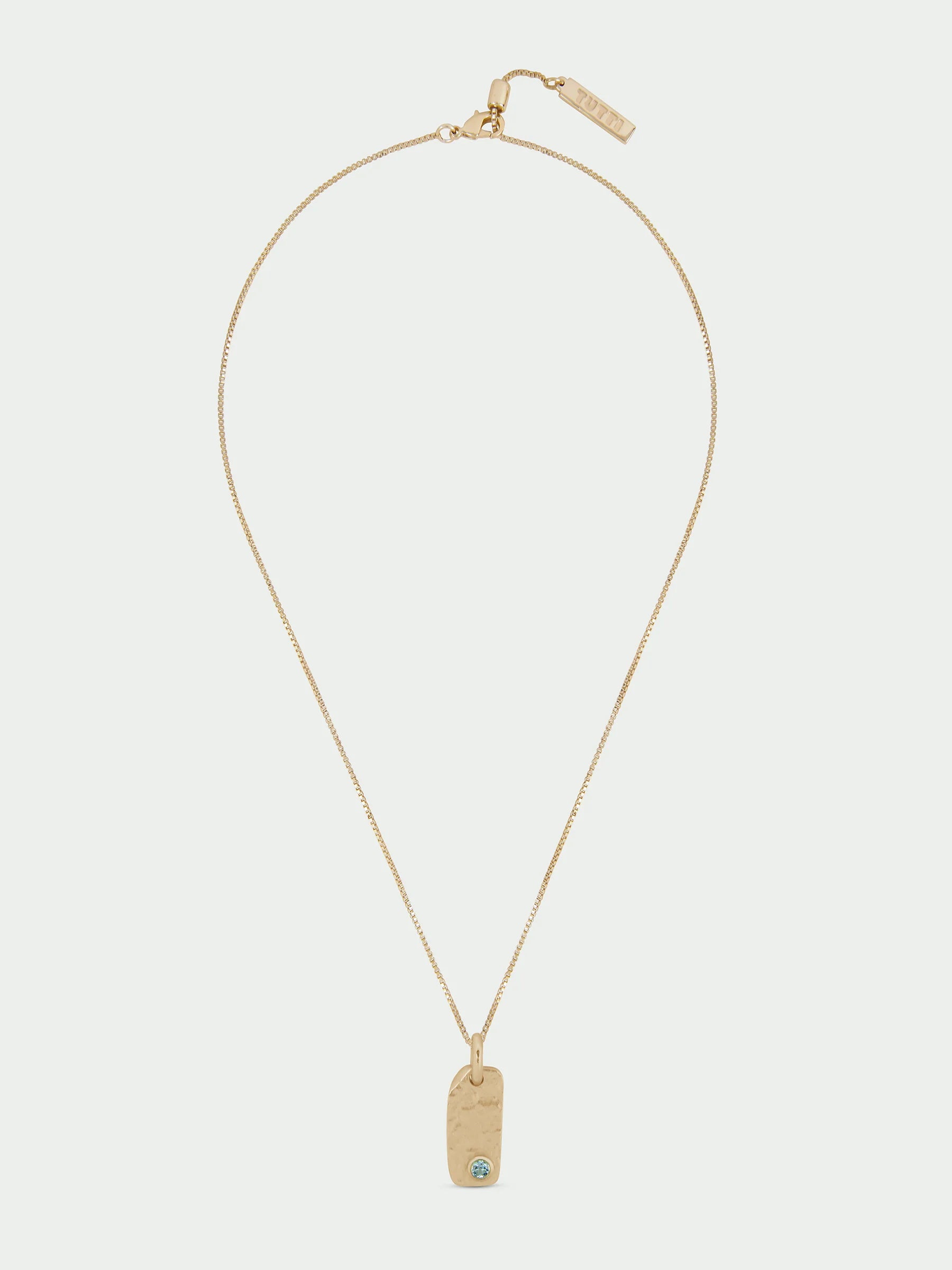 Blue Topaz Birthstone Necklace