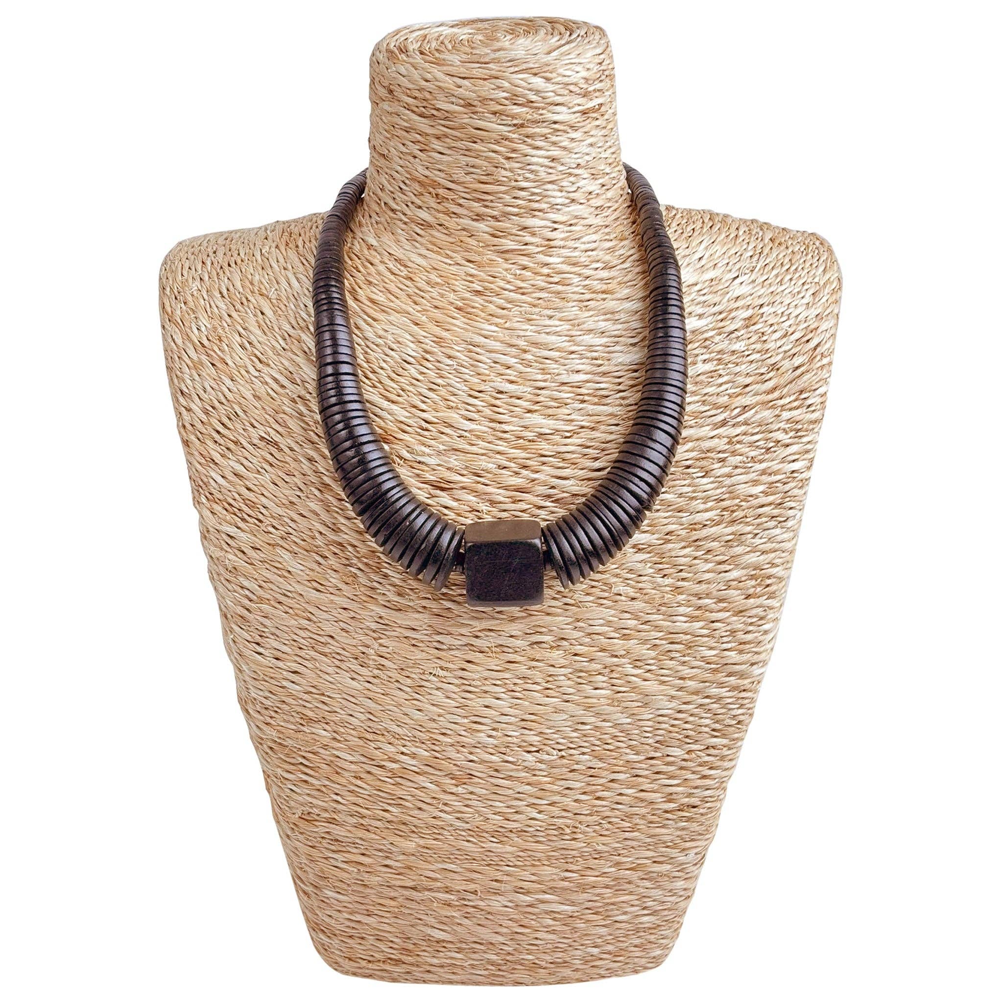 Square Pendant Necklace (x3 colours): Denim Blue