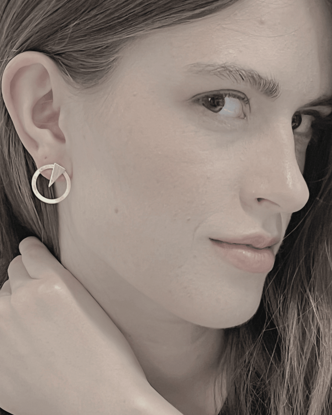 Theia IN:STORE 2in1 Triangle & Circle Earring Gold Plating
