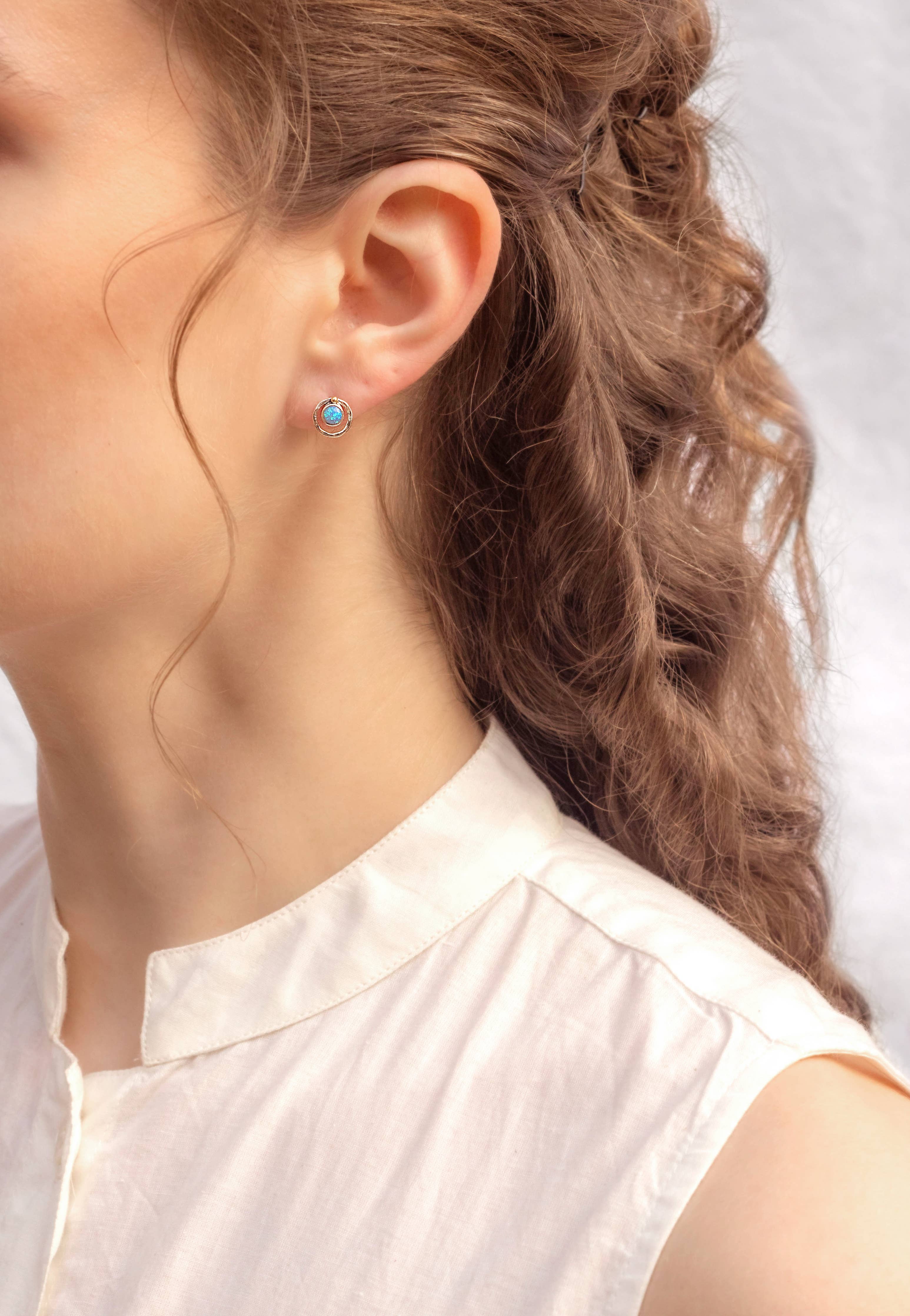 Dainty Opalite Stud Earrings