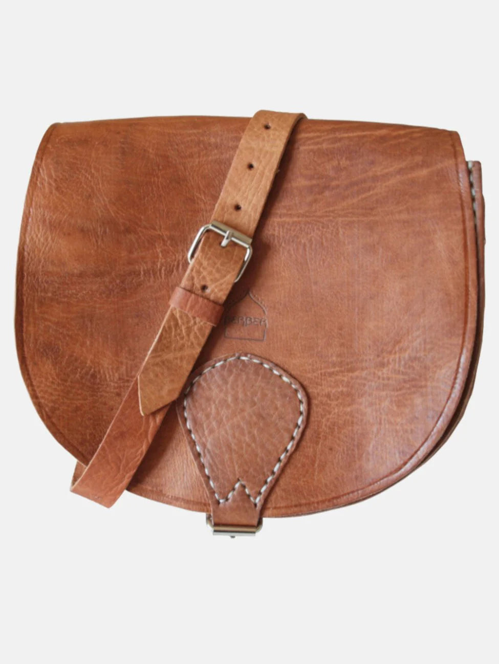Tan Half moon Large Saddle bag