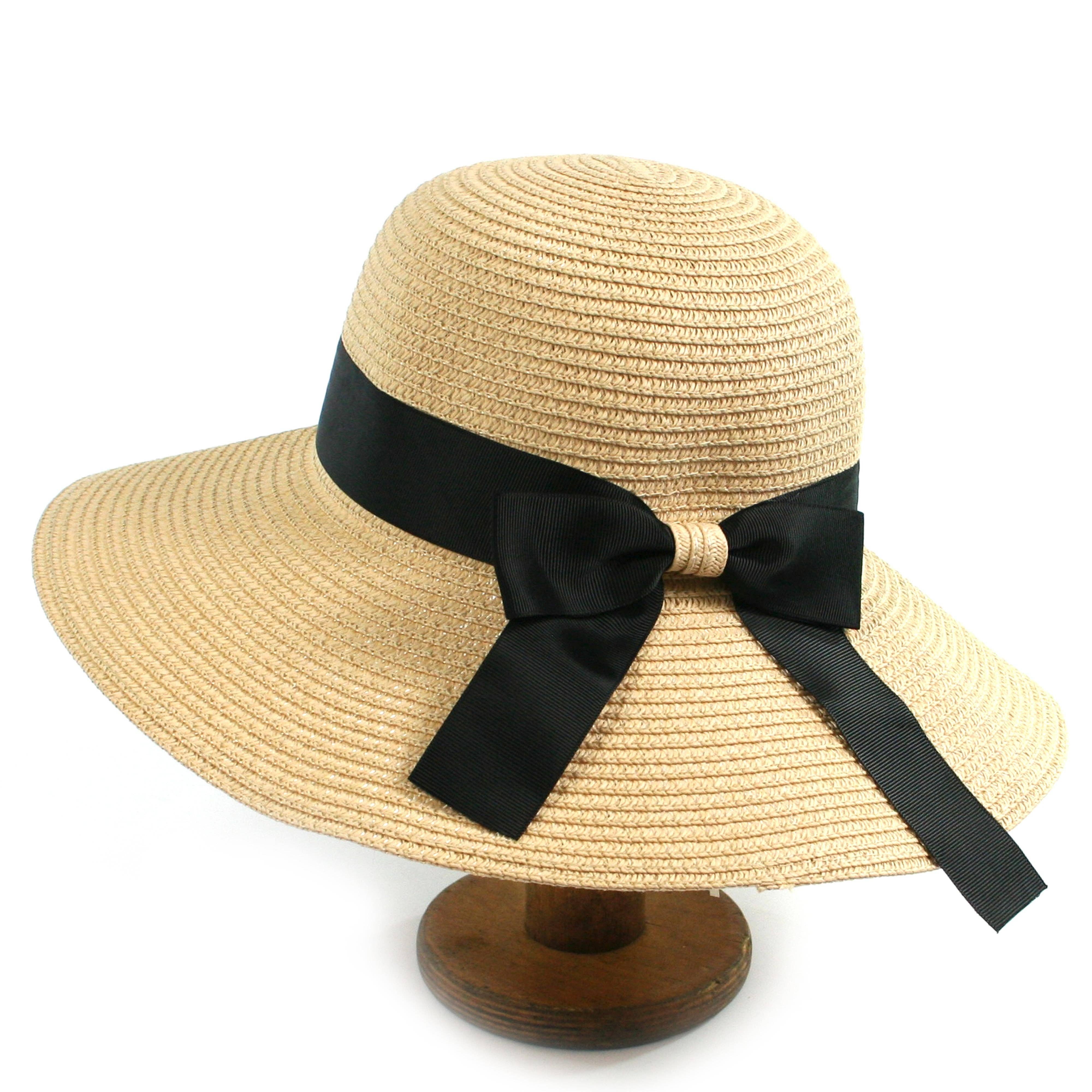 Bow Foldable Sun Hat in Bag (57cm)