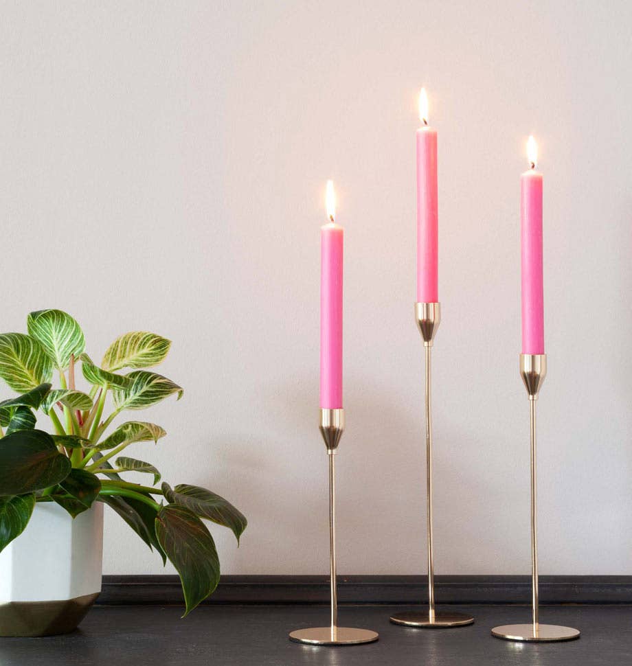 Deep Pink 8 inch Dinner Candles x 20