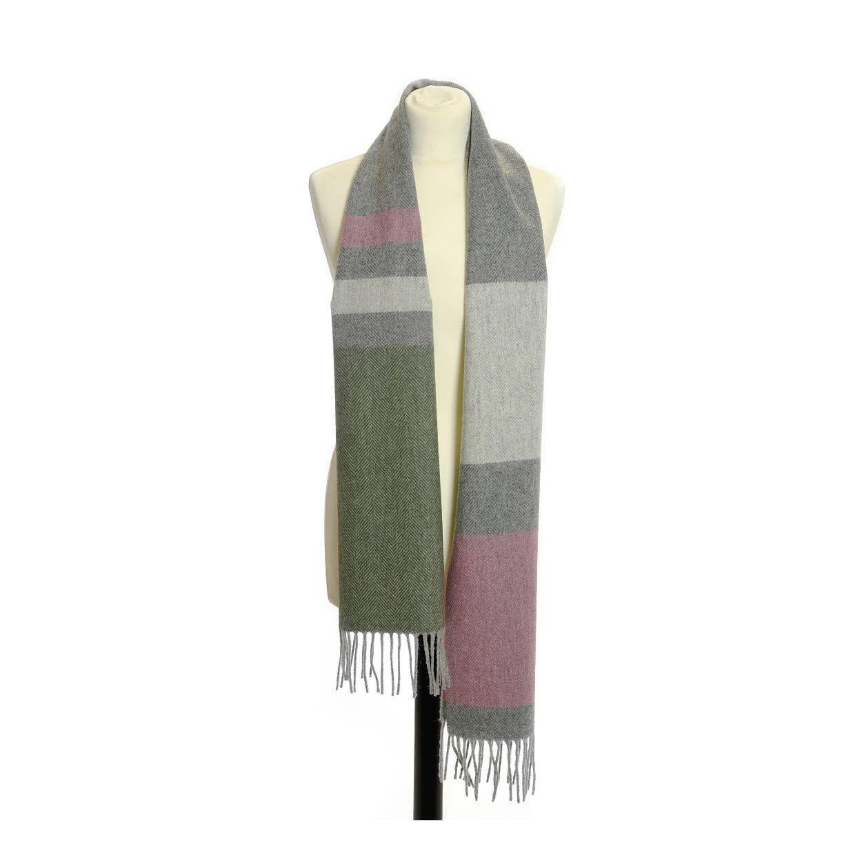 Lambswool Stripe Scarf : Canary