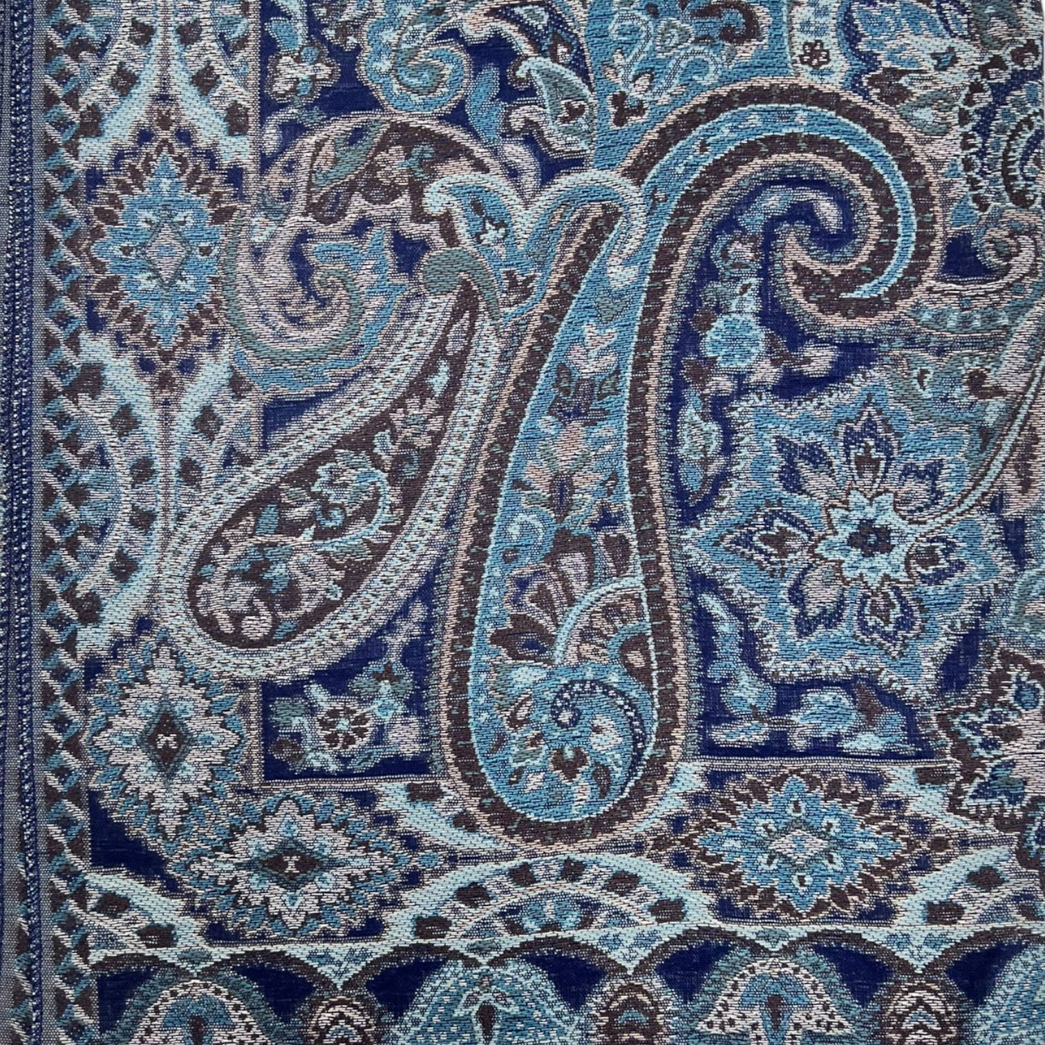 Premium pashmina with paisley print: Black Multi | The Nancy Smillie Shop - Art, Jewellery & Designer Gifts Glasgow Scotland