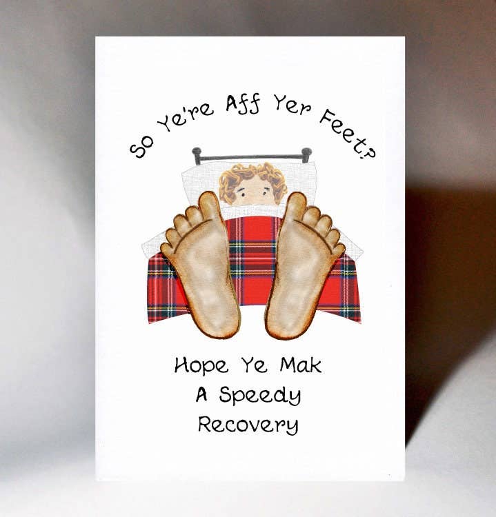 Get Well Soon Feet Card GW05
