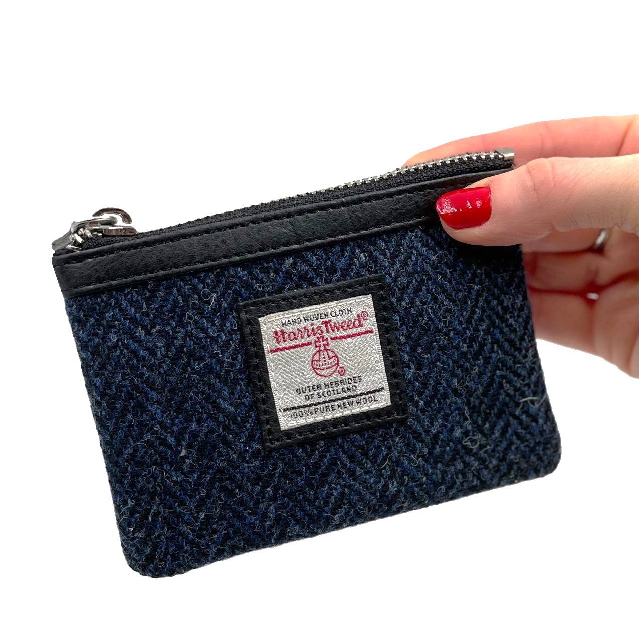 Harris Tweed Coin Purse Blue
