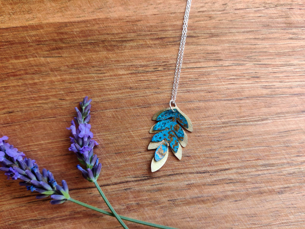 Double Fern Leaf Necklace