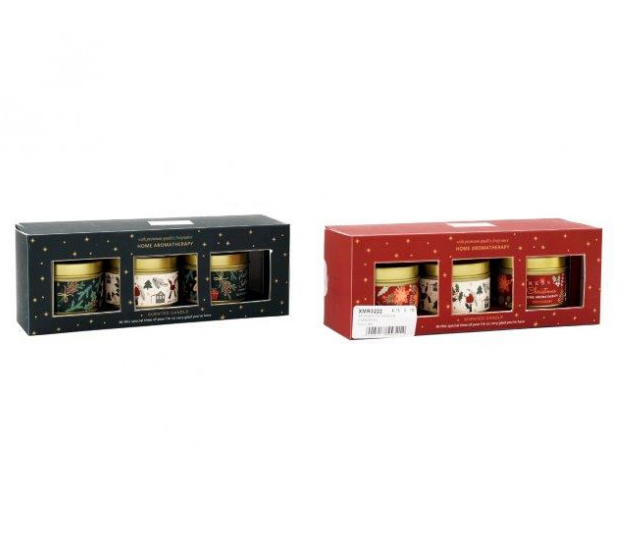Selection of 3 Tin Candles