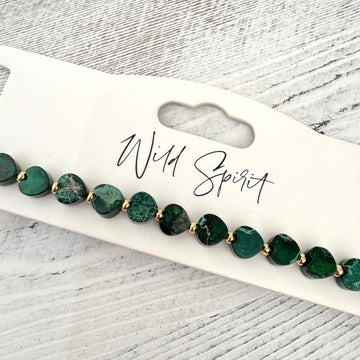 Green Jasper Mini Heart Bracelet
