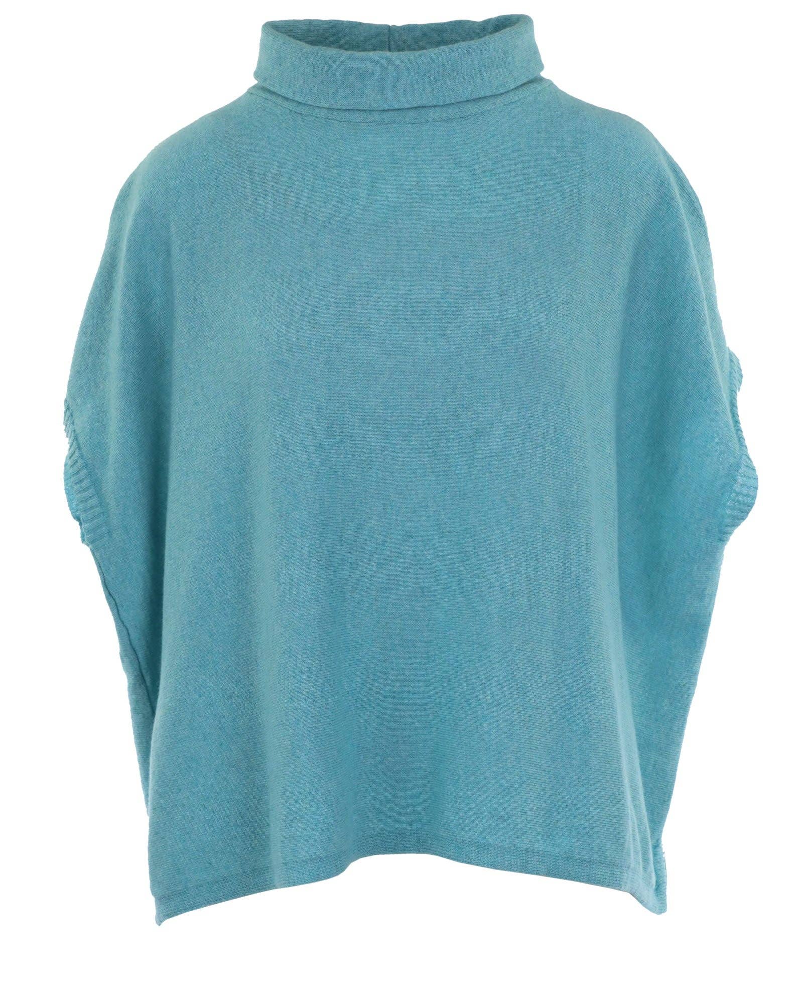 Classic Cashmere Blend Tunic: Denim Blue