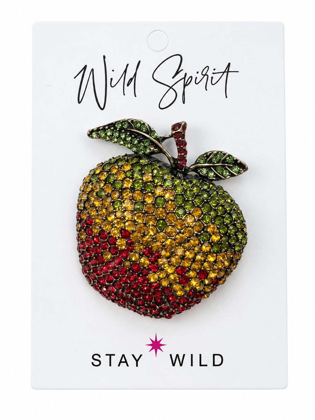 Rosy Apple Brooch