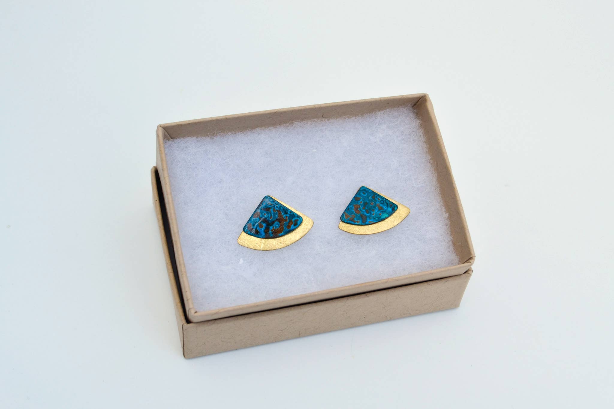Art Deco Stud Earrings: Small