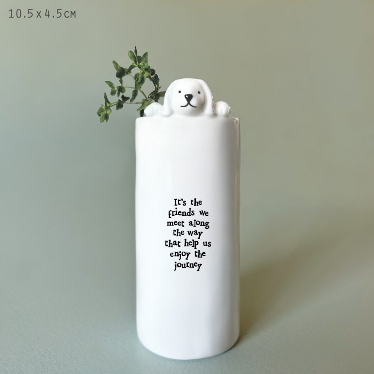 Friends We Meet Dog Vase